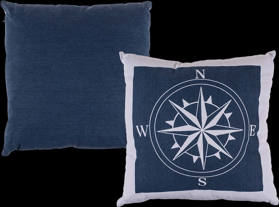 Nautical Compass Pillow Design