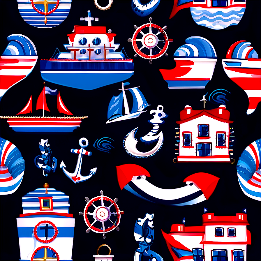 Nautical Seamless Pattern Png Eqt