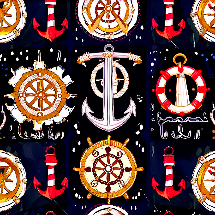 Nautical Seamless Pattern Png Rsw