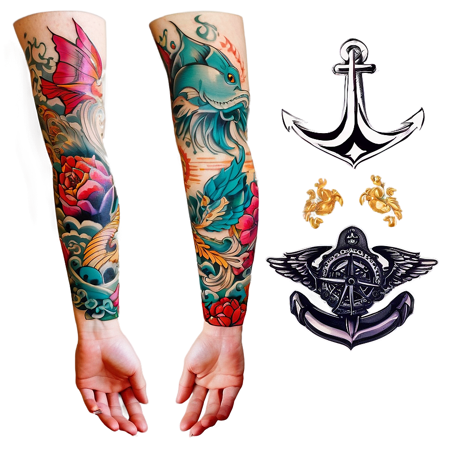 Nautical Tattoo Sleeve Png 51