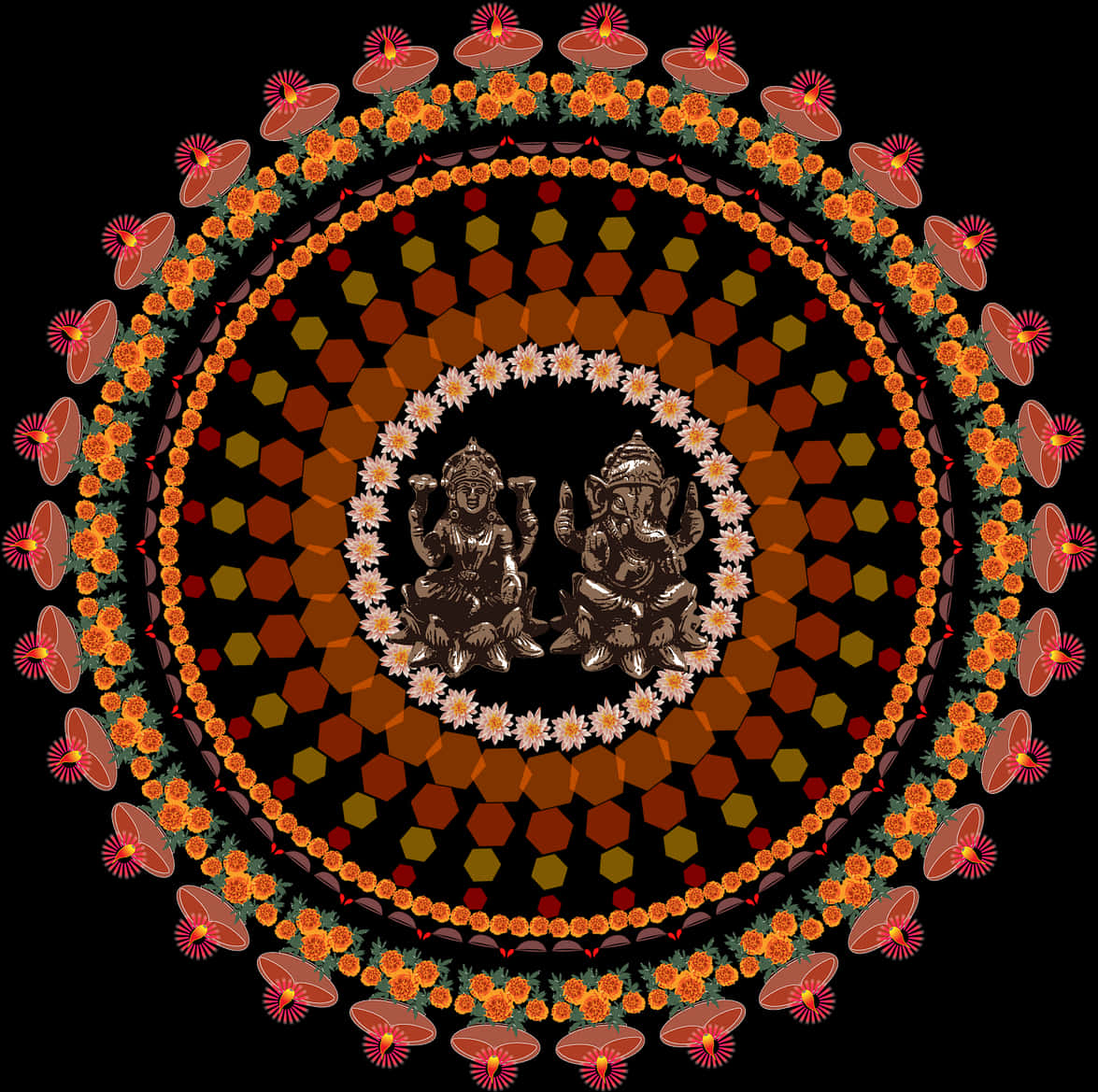 Navratri Festival Rangoli Design