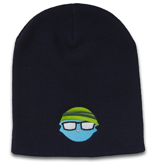 Navy Beanie Cartoon Embroidery