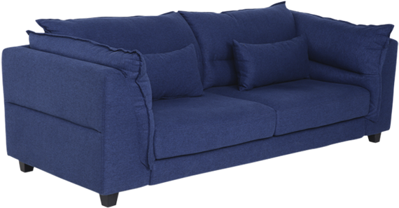 Navy Blue Fabric Sofa
