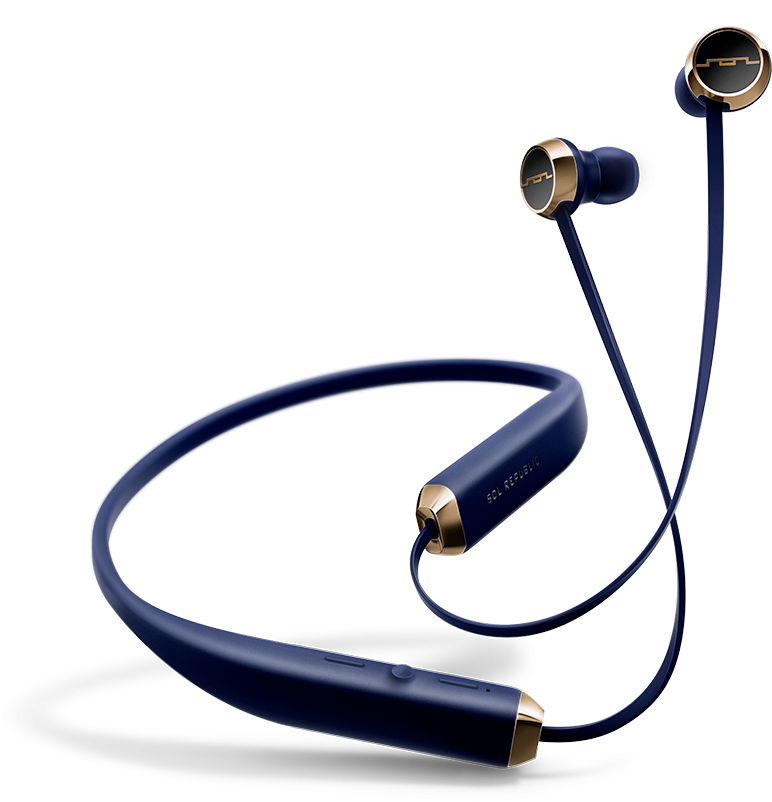 Navy Blue Wireless Earphones