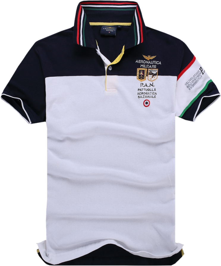 Navy White Polo Shirtwith Emblems