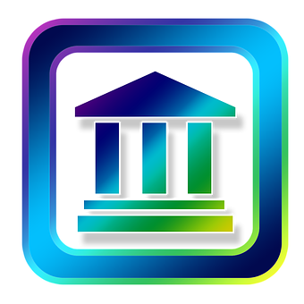 Neon Bank Icon