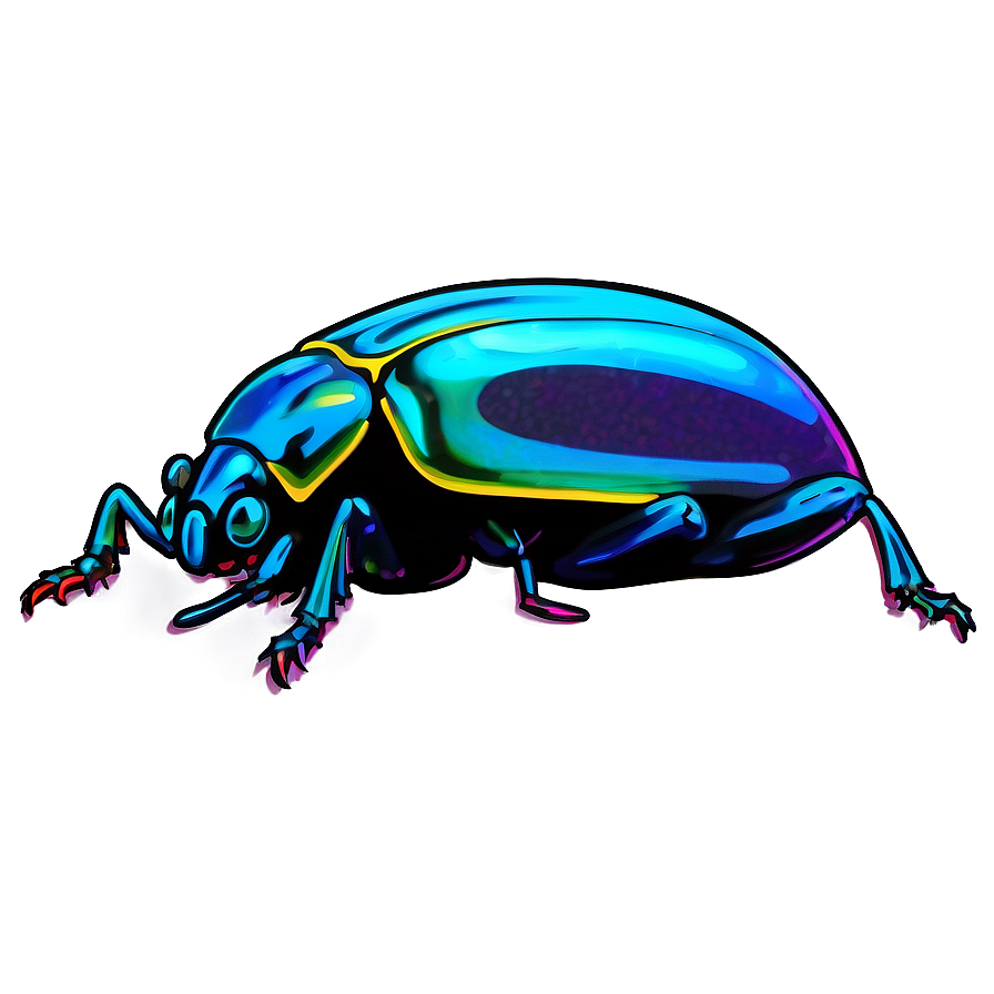 Neon Beetle Art Png Lfd1