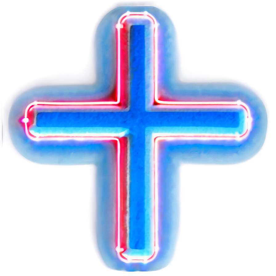 Neon Blue Cross Art Png Jnc73