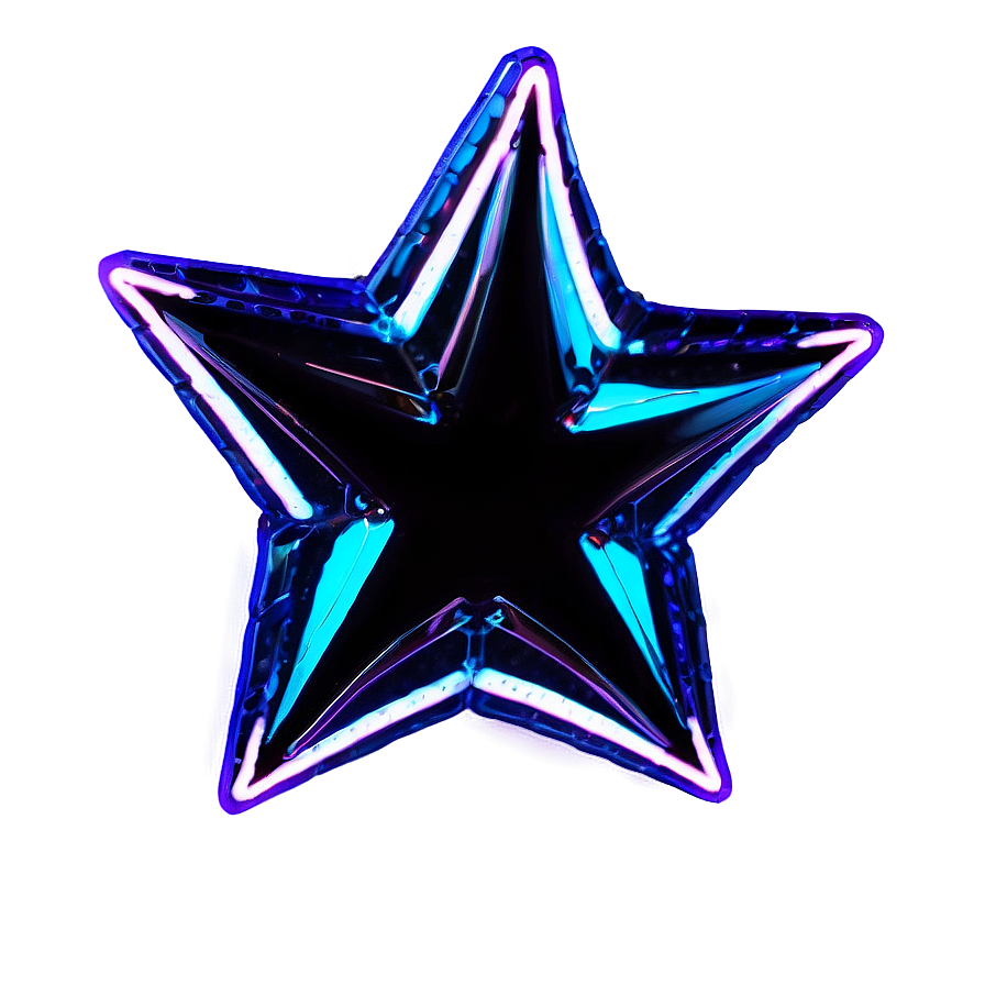 Neon Blue Stars Png Rld