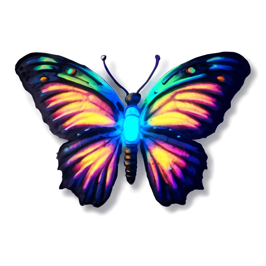 Neon Butterfly Glow Png Jmv63