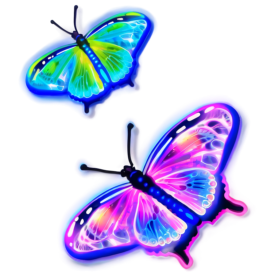 Neon Butterfly Picture Png Igm98