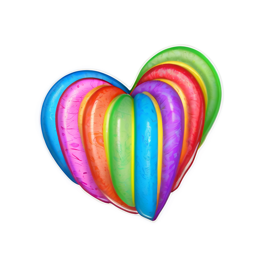 Neon Candy Heart Png 06122024