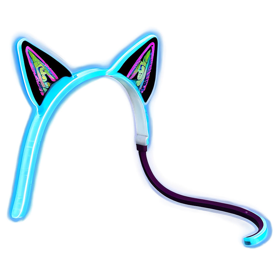 Neon Cat Ear Png Sca