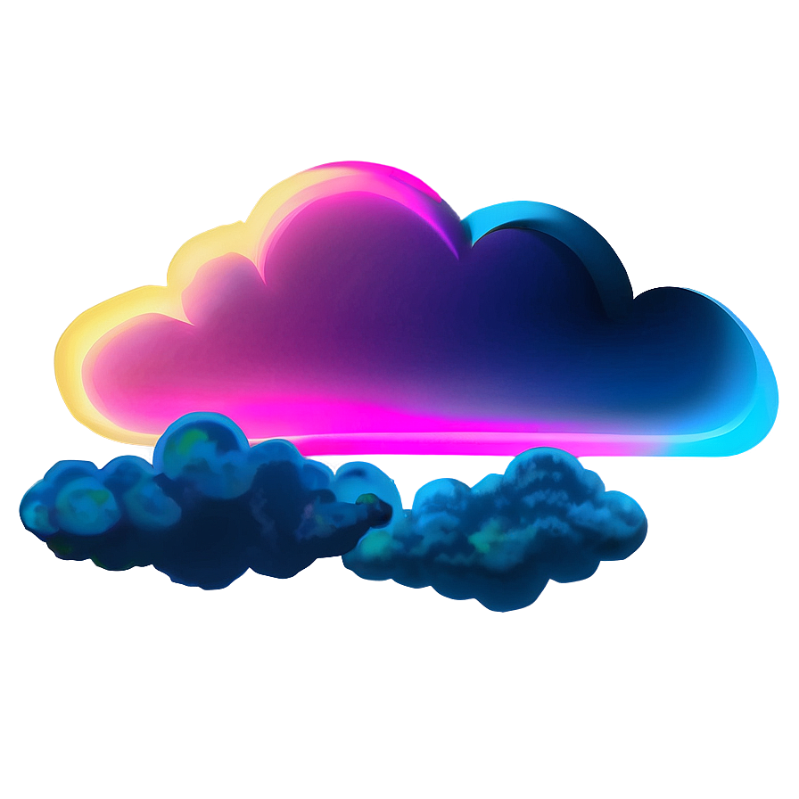 Neon Clouds Png 04292024