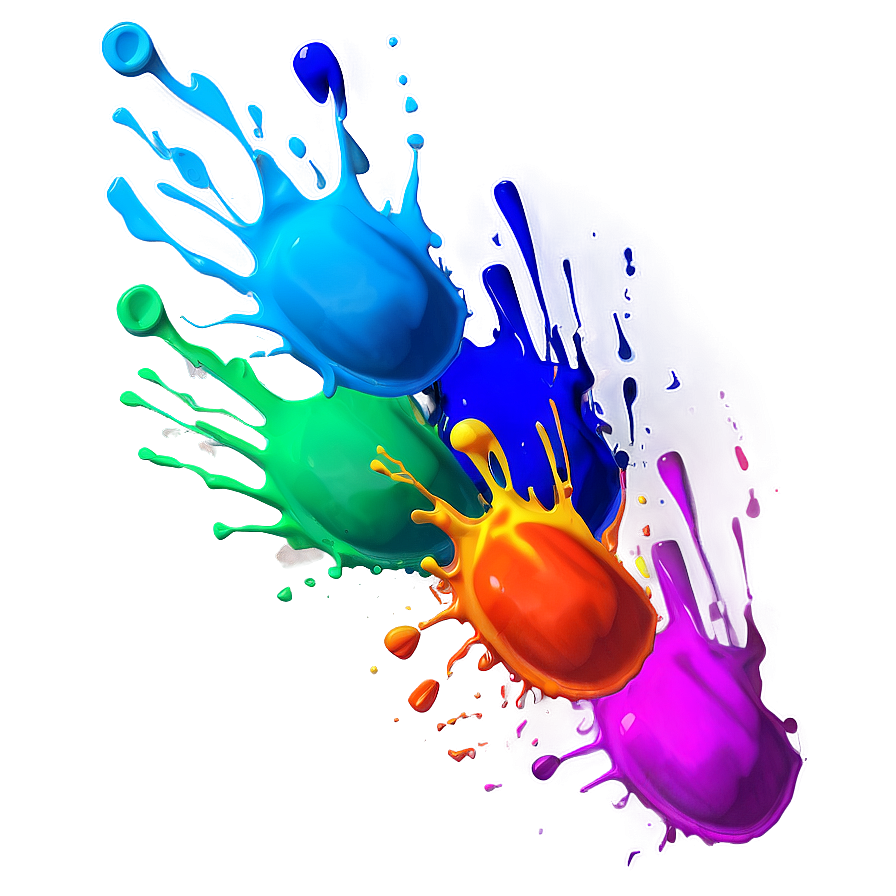 Neon Color Splash Png 06252024