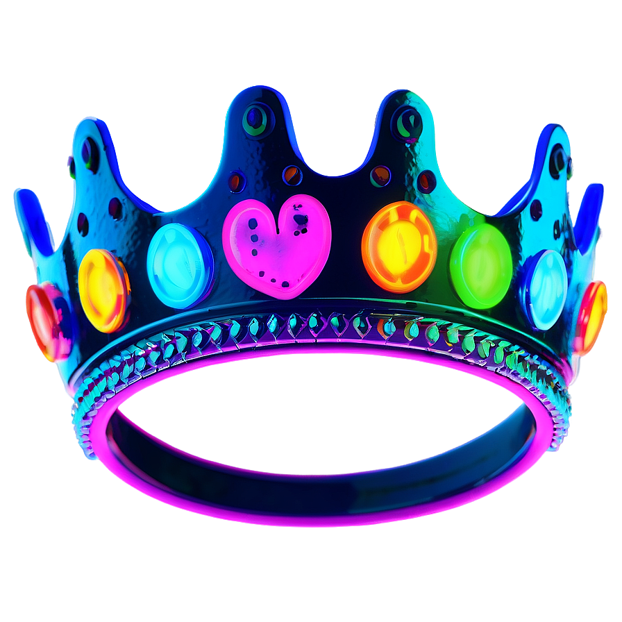 Neon Crown Render Png 6