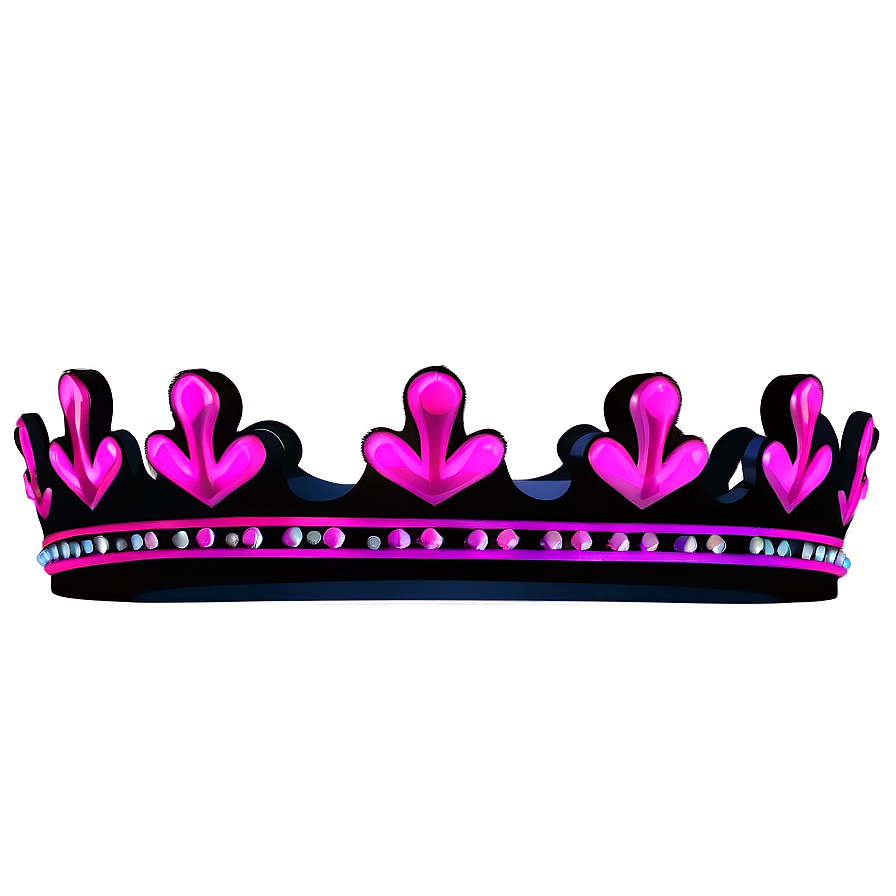 Neon Crown Silhouette Png 06272024