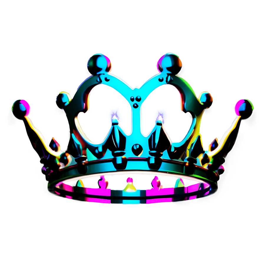 Neon Crown Silhouette Png 6