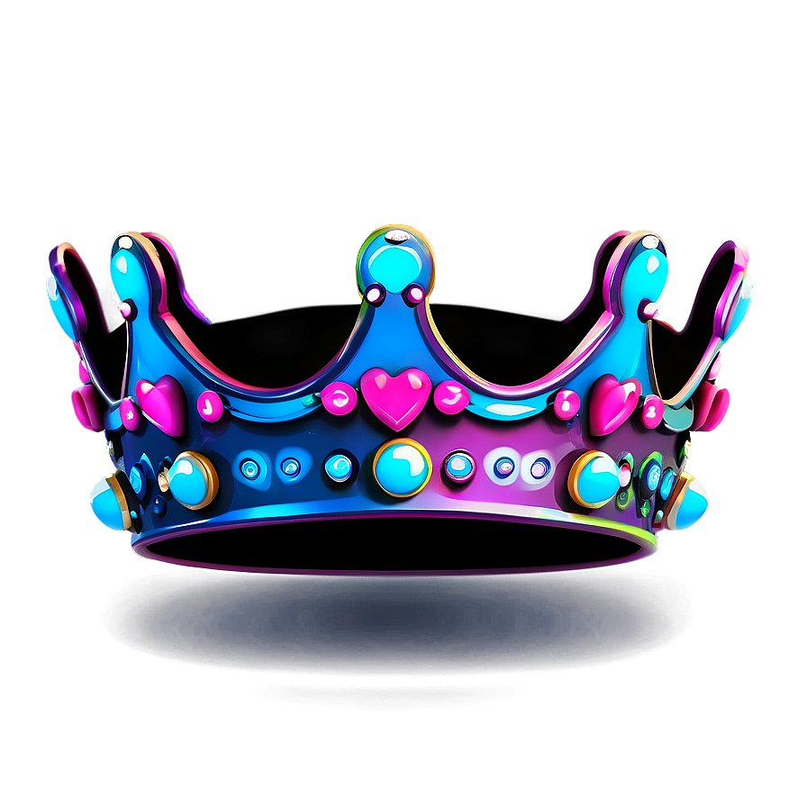 Neon Crown Vector Png 06272024