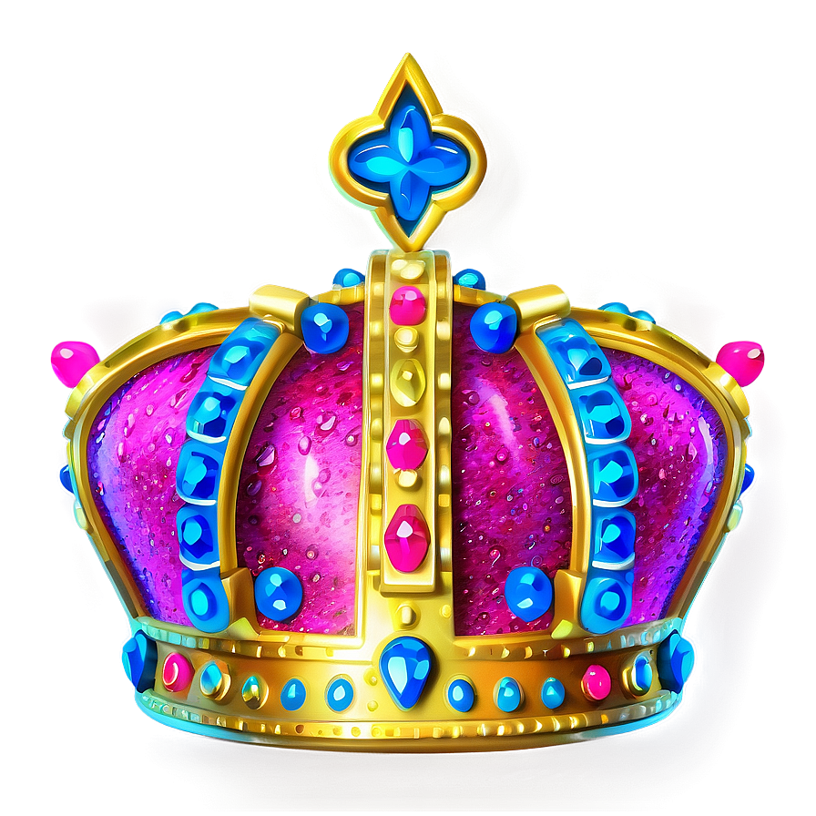 Neon Crown With Glitter Png Nhj14