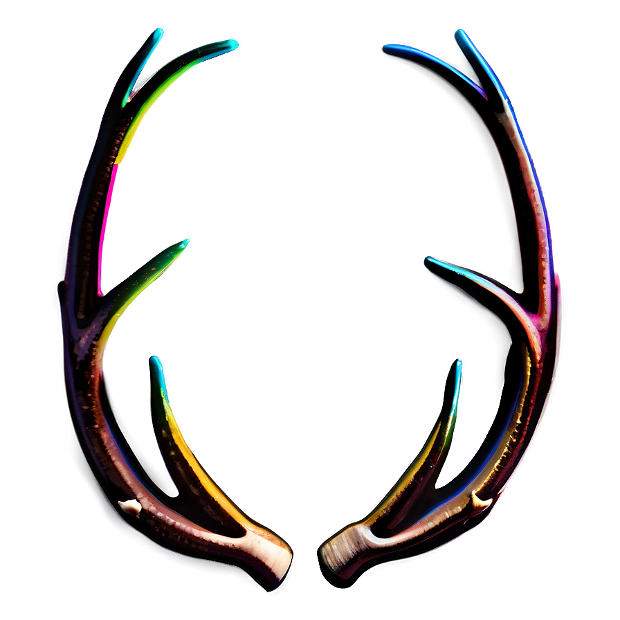 Neon Deer Antler Png 06122024