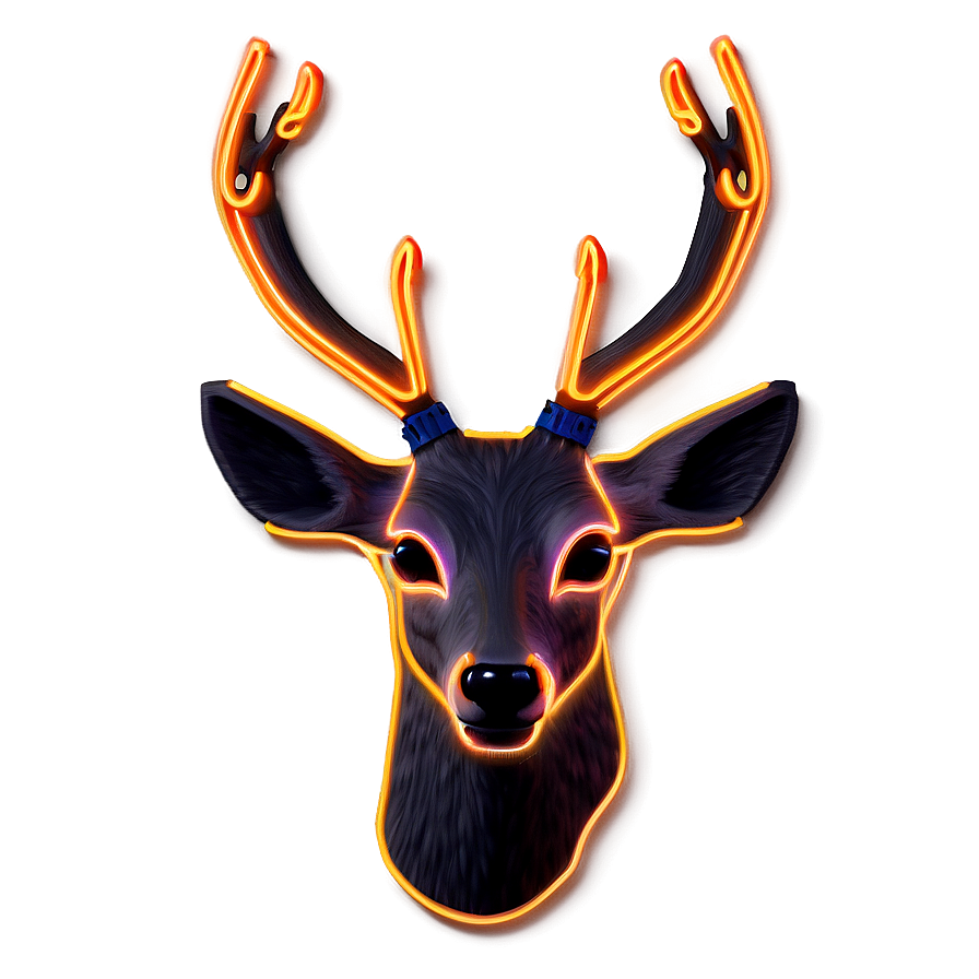 Neon Deer Head Sign Png 34