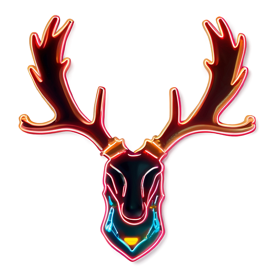 Neon Deer Head Sign Png Vsd73