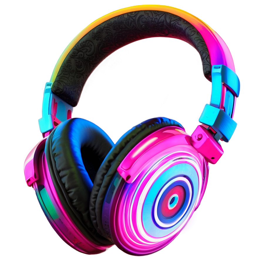 Neon Dj Headphones Png Klw