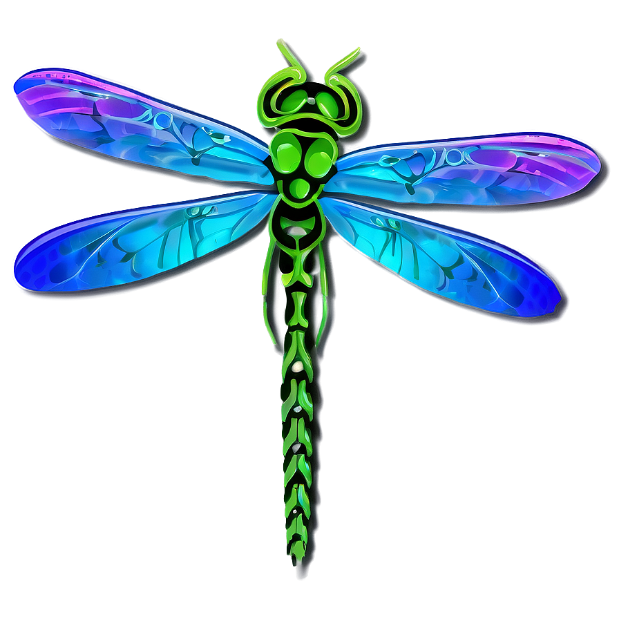 Neon Dragonfly Png Oqm