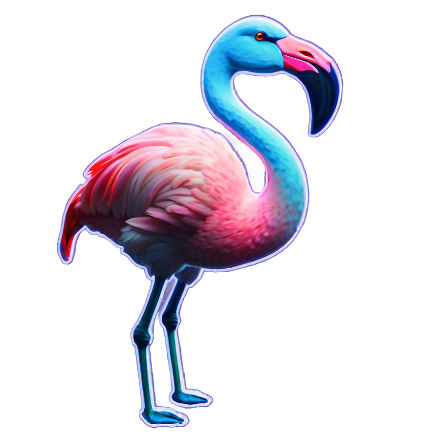 Neon Flamingo Light Png Kdl