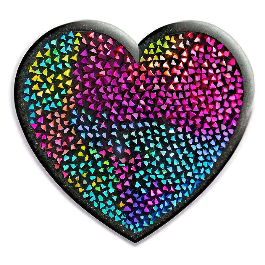 Neon Glitter Heart Png 67