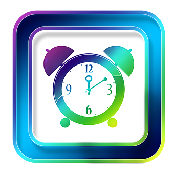 Neon Glow Alarm Clock Icon