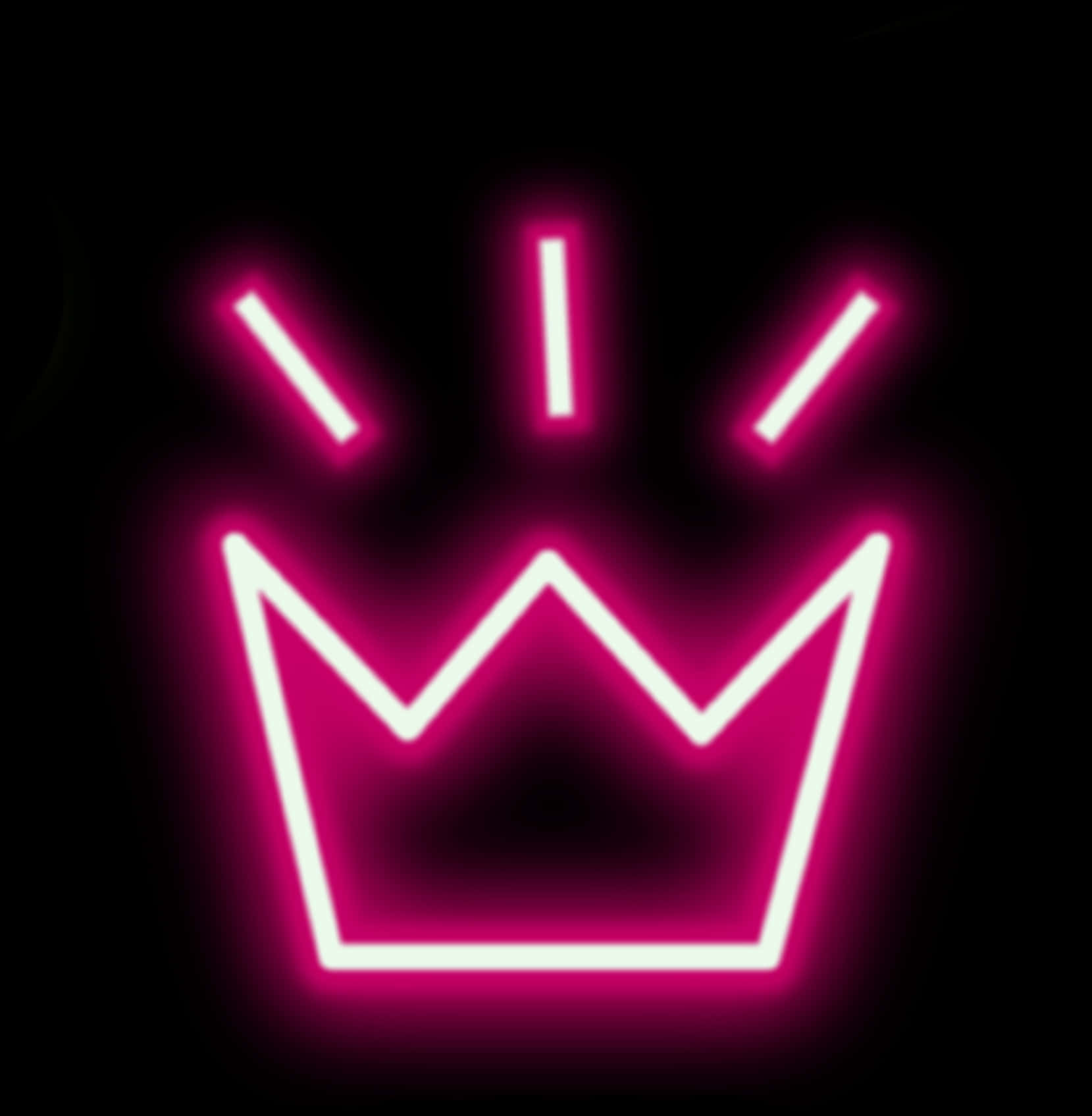 Neon Glow Crown Symbol