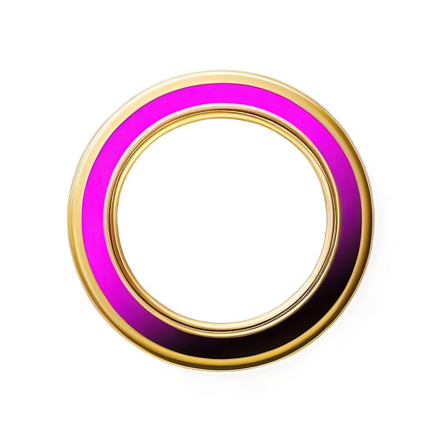 Neon Gold Circle Frame Png Mfc66