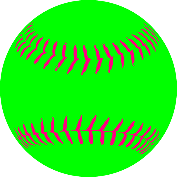 Neon Green Baseballwith Pink Stitches