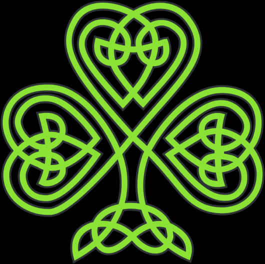 Neon Green Celtic Shamrock