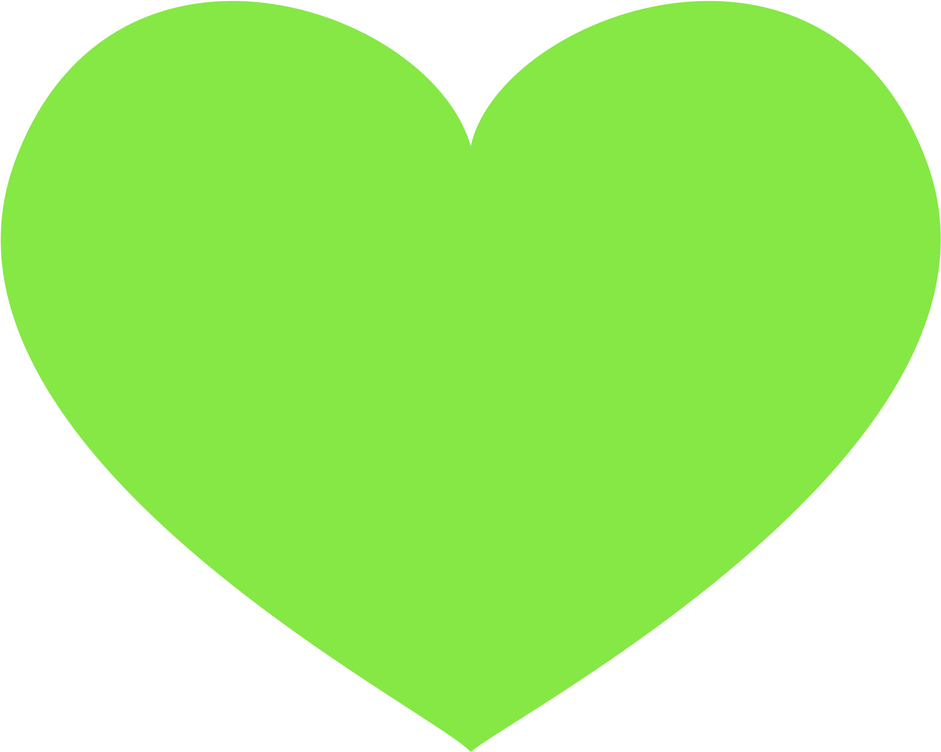 Neon Green Heart Icon