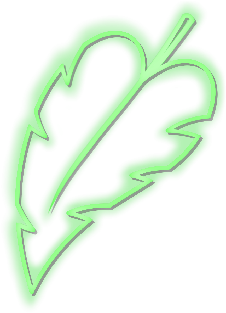 Neon Green Leaf Graphic