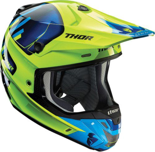 Neon Green Motocross Helmet Thor Brand