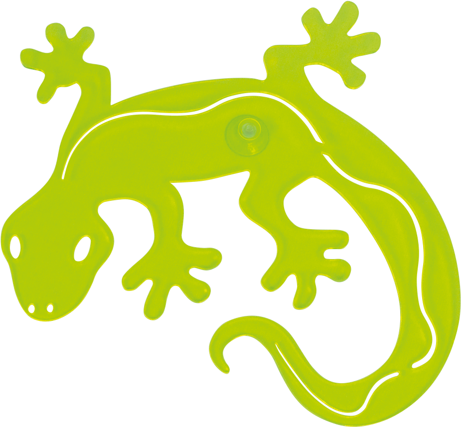 Neon Green Plastic Gecko Toy