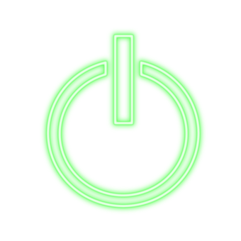 Neon Green Power Symbol