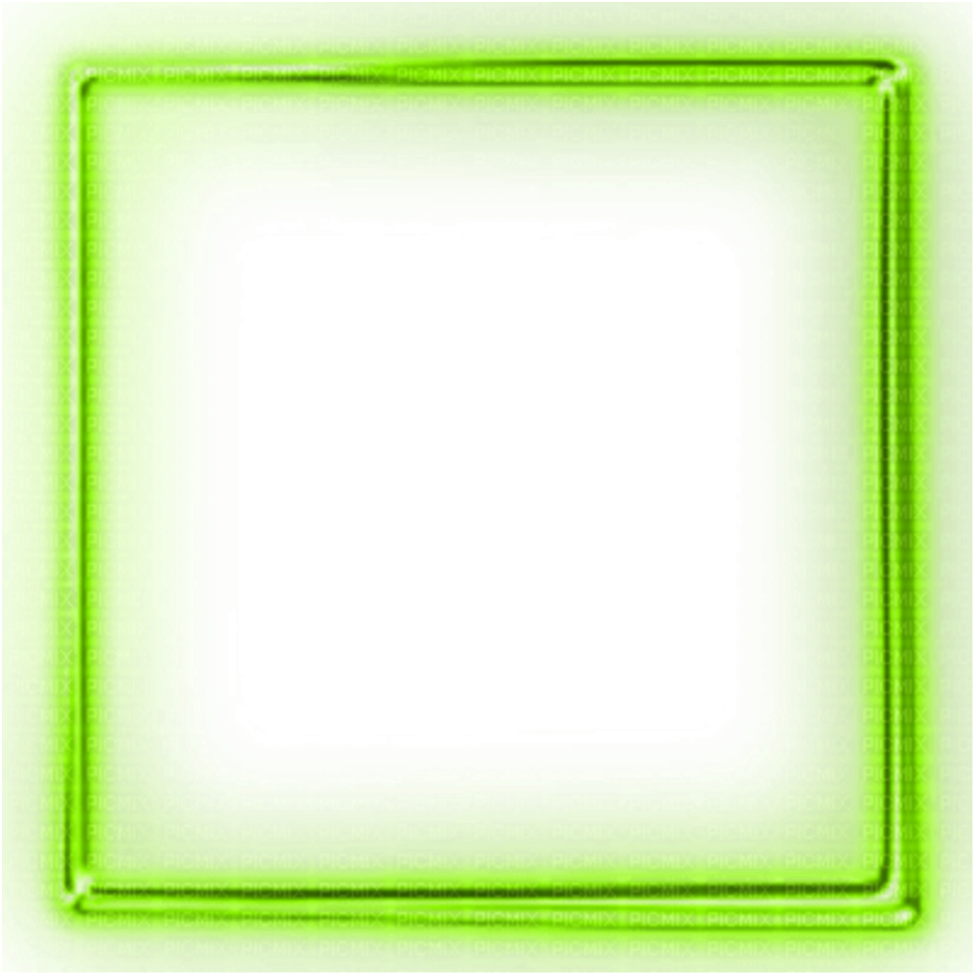 Neon Green Square Frame