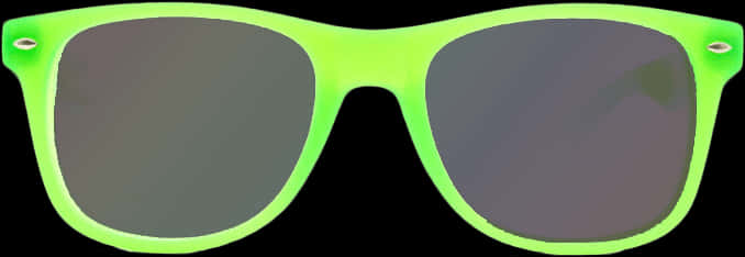 Neon Green Sunglasses Isolated