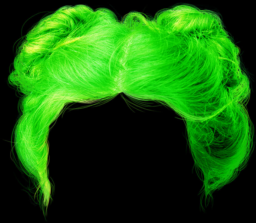 Neon Green Wigon Black Background