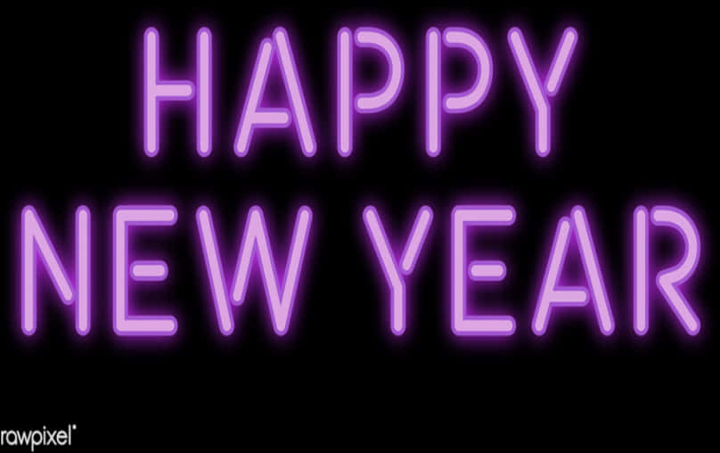 Neon Happy New Year Sign