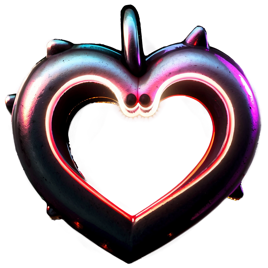 Neon Heart Background Png 06122024