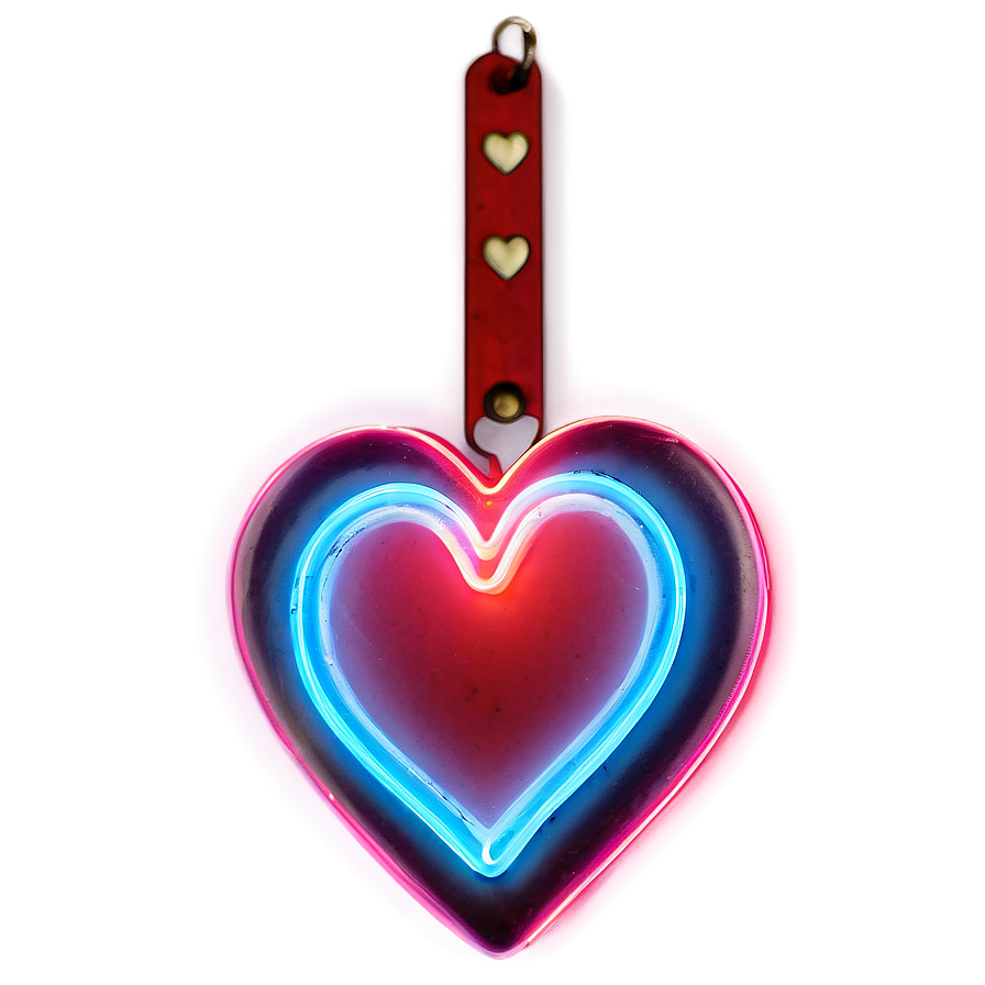 Neon Heart Decoration Png 84