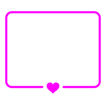 Neon Heart Frame Pink Outline