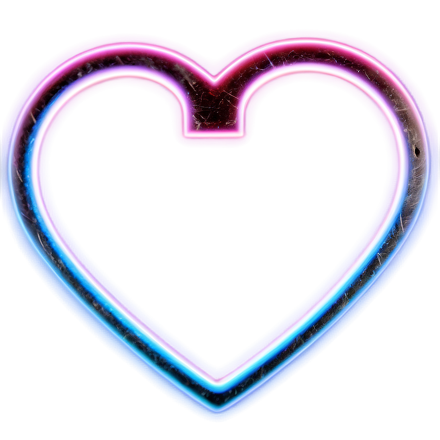 Neon Heart Frame Png 06122024