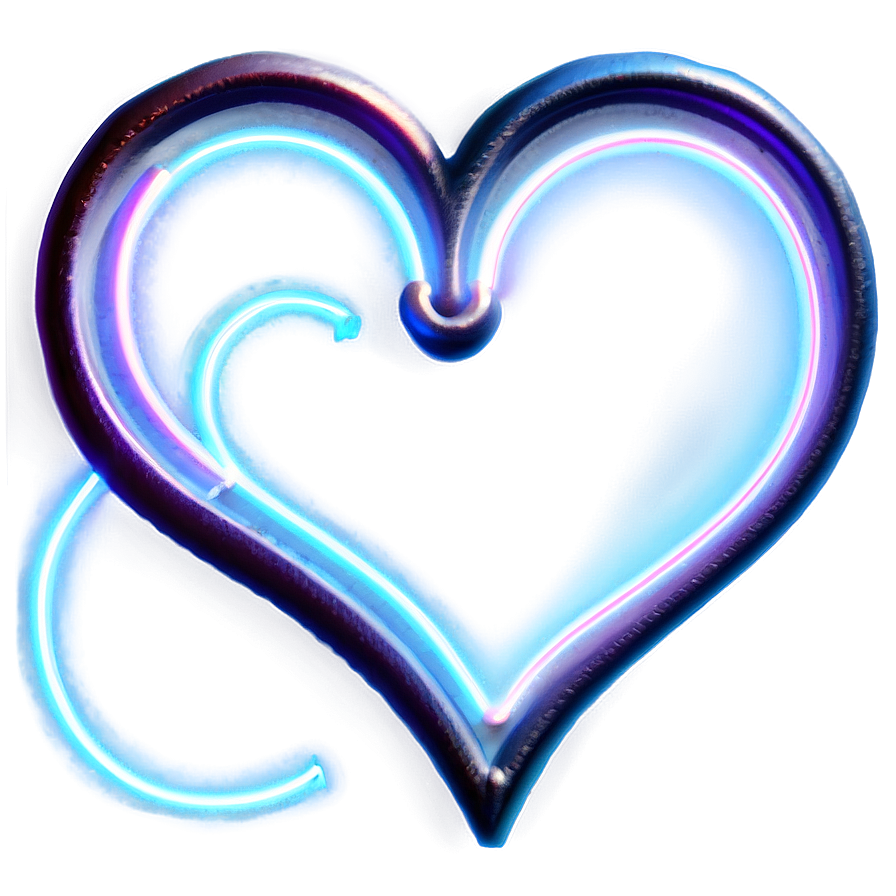 Neon Heart Light Png 06122024